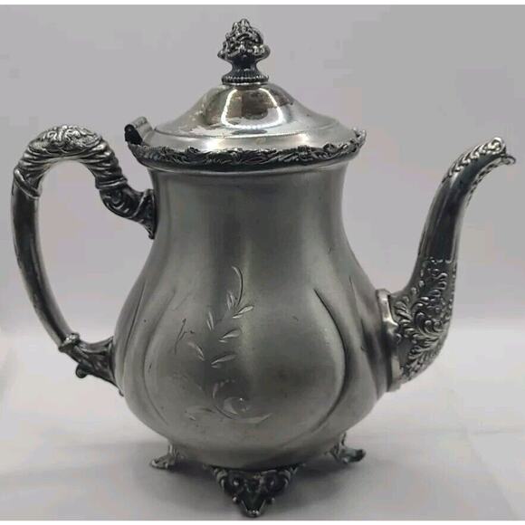 Vintage Quadruple WR‎ 912 New York Silverplate Teapot William A Rogers VTG - Picture 3 of 14